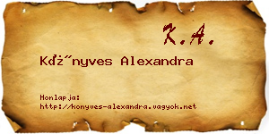 Könyves Alexandra névjegykártya